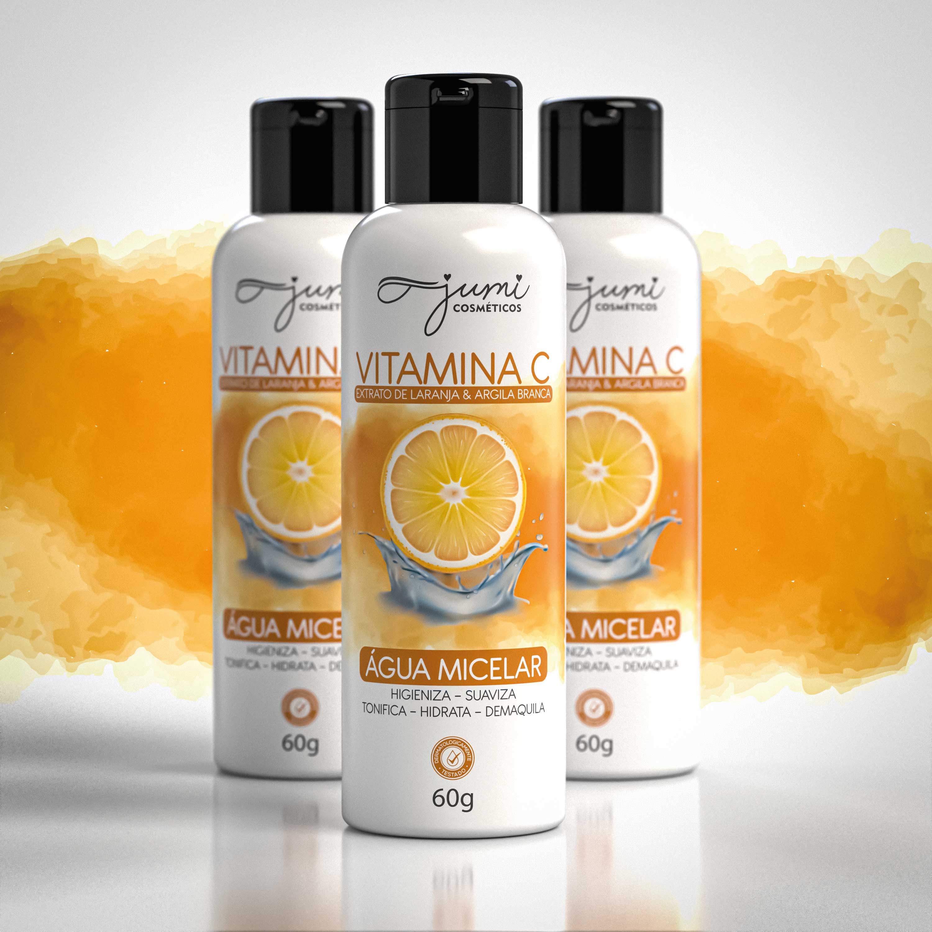 AGUA MICELAR ANTIOXIDANTE COM VITAMIA C JUMI COSMÉTICOS